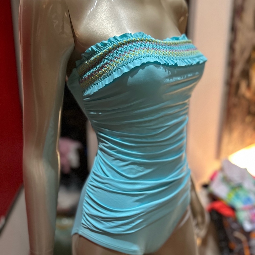 ⚡️Bleu Rod Beattie Light Blue Strapless Swimsuit